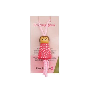 Pink Ribbon Gelukspoppetje Pink Dots