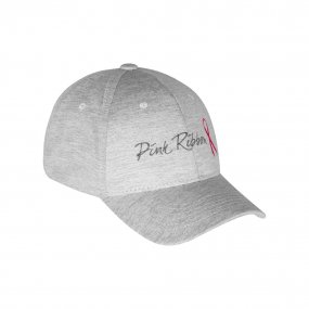 Pink Ribbon Cap Grijs