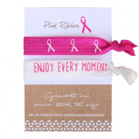 Pink Ribbon elastische wensbandjes