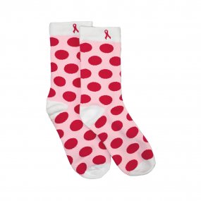 Pink Ribbon Sokken Pink Dots